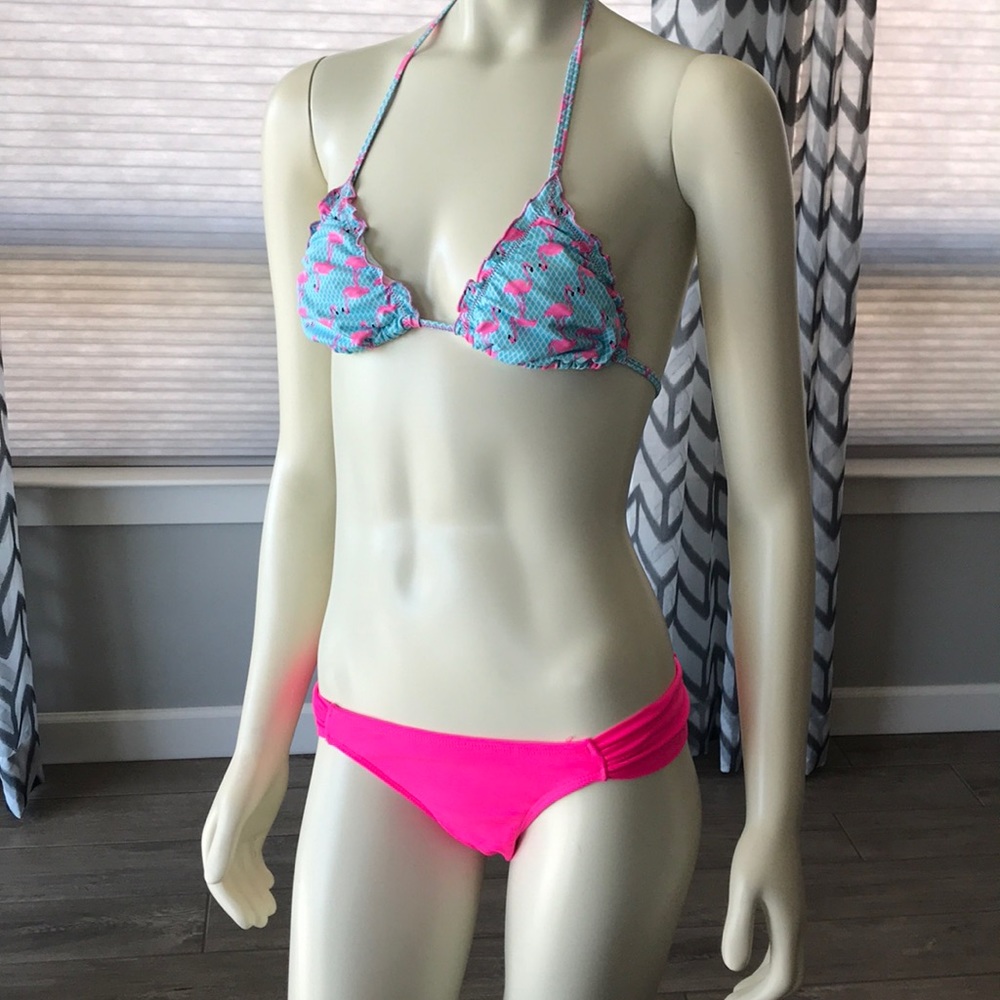 Flamingo print bikini .